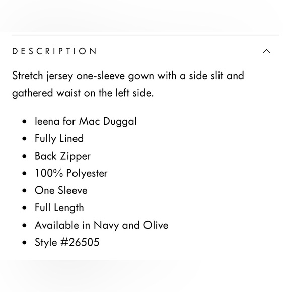 NWT Mac Duggal Stretch Jersey One Sleeve Gathered Waist Gown Dress Navy Size 10 - Picture 12 of 12